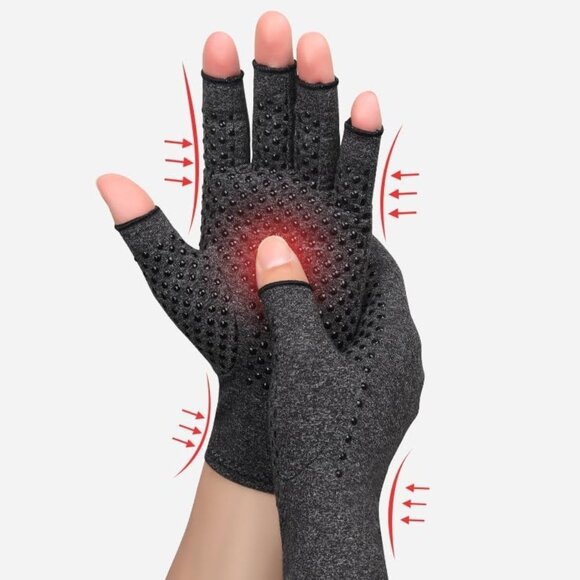 Compression Bamboo Arthritis Gloves Premium Compression Bamboo Unisex Sz Xlarge - Picture 2 of 3